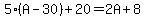 5%28A-30%29%2B20=2A%2B8