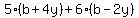 5%28b%2B4y%29%2B6%28b-2y%29