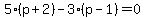 5%28p%2B2%29-3%28p-1%29=0