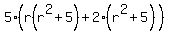 5%28r%28r%5E2%2B5%29%2B2%28r%5E2%2B5%29%29