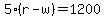 5%28r-w%29=1200