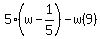 5%28w-1%2F5%29-w%289%29+