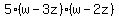 5%28w-3z%29%28w-2z%29