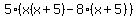 5%28x%28x%2B5%29-8%28x%2B5%29%29