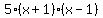 5%28x%2B1%29%28x-1%29