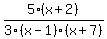 5%28x%2B2%29%2F3%28x-1%29%28x%2B7%29
