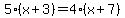 5%28x%2B3%29=4%28x%2B7%29