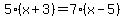 5%28x%2B3%29=7%28x-5%29