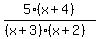 5%28x%2B4%29%2F%28%28x%2B3%29%28x%2B2%29%29