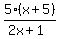 5%28x%2B5%29%2F%282x%2B1%29
