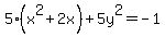 5%28x%5E2%2B2x%29%2B5y%5E2=-1