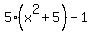 5%28x%5E2%2B5%29-1