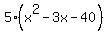 5%28x%5E2-3x-40%29