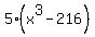 5%28x%5E3-216%29