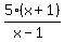 5%28x+%2B+1%29%2F%28x+-+1%29