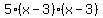 5%28x+-+3%29%28x+-+3%29