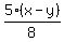 5%28x+-+y%29%2F8