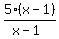 5%28x-1%29%2F%28x-1+%29