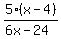 5%28x-4%29%2F%286x-24%29