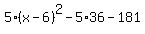 5%28x-6%29%5E2-5%2A36-181