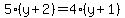 5%28y%2B2%29=4%28y%2B1%29