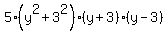 5%28y%5E2%2B3%5E2%29%28y%2B3%29%28y-3%29