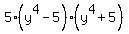 5%28y%5E4-5%29%28y%5E4%2B5%29