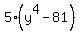 5%28y%5E4-81%29