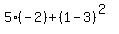 5%2A%28-2%29%2B%281-3%29%5E%282%29