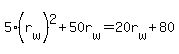 5%2A%28r%5Bw%5D%29%5E2+%2B+50r%5Bw%5D+=+20r%5Bw%5D+%2B+80