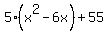 5%2A%28x%5E2+-+6x%29+%2B+55