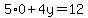 5%2A0%2B4y=12