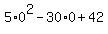 5%2A0%5E2+-+30%2A0+%2B+42