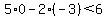 5%2A0-2%2A%28-3%29++%3C+6