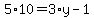 5%2A10=3%2Ay-1