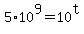 5%2A10%5E9+=+10%5Et