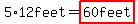 5%2A12feet=highlight%2860feet%29