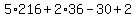 5%2A216%2B2%2A36-30%2B2