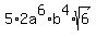 5%2A2a%5E6%2Ab%5E4%2A+sqrt%286%29+