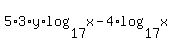 5%2A3%2Ay%2Alog%2817%2Cx%29+-+4%2Alog%2817%2Cx%29