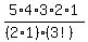 5%2A4%2A3%2A2%2A1%2F%28%282%2A1%29%283%21%29%29