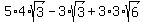 5%2A4%2Asqrt%283%29-3%2Asqrt%283%29%2B3%2A3%2Asqrt%286%29