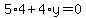 5%2A4%2B4%2Ay=0