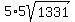 5%2A5sqrt%281331%29