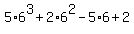 5%2A6%5E3%2B2%2A6%5E2-5%2A6%2B2