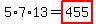 5%2A7%2A13=highlight%28455%29