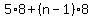 5%2A8%2B%28n-1%29%2A8