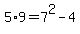 5%2A9+=+7%5E2+-+4