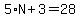 5%2AN%2B3=28