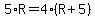 5%2AR+=+4%2A%28R%2B5%29